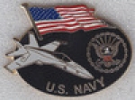 U.S. Navy Logo/US FLAG/JET PLANE Lapel Pin